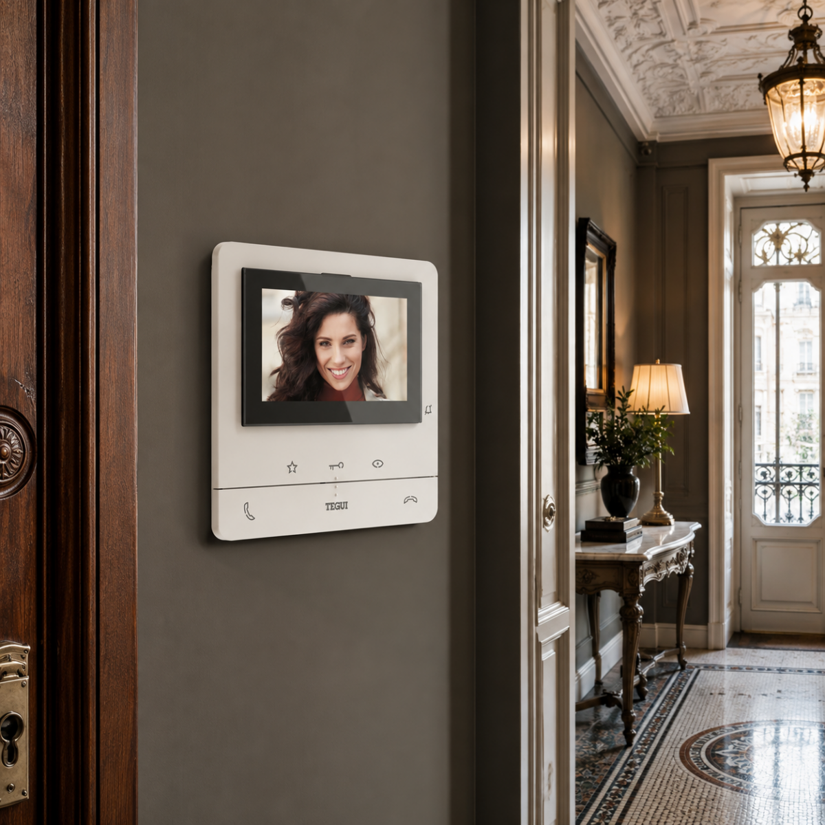 Foto del interior de una vivienda con un MONITOR MANOS LIBRES CLASSE 100