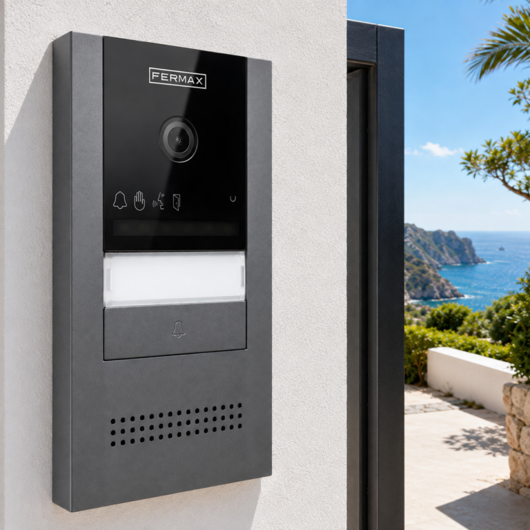Foto exterior de una instalación de interfono Ibiza
