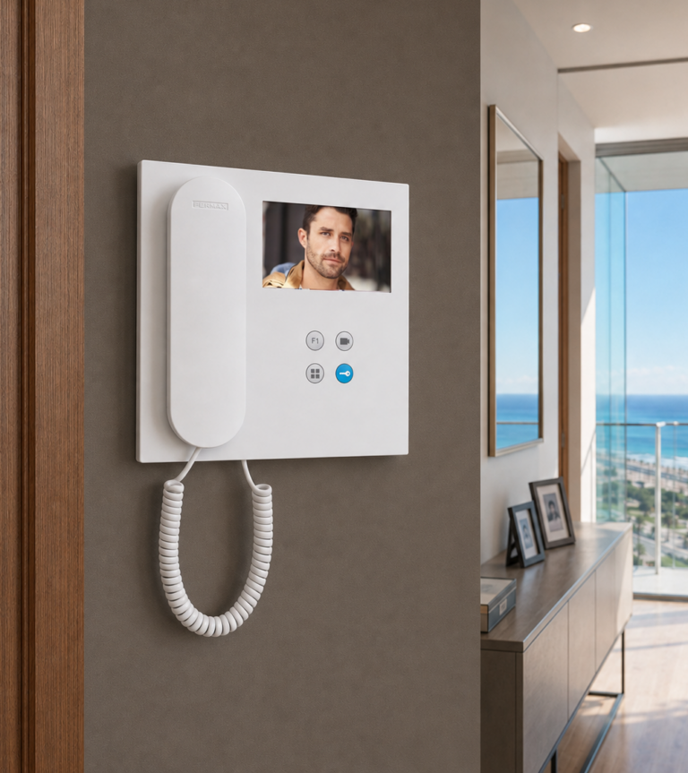 Foto del interior de una vivienda en el recibidor con Monitor Veo