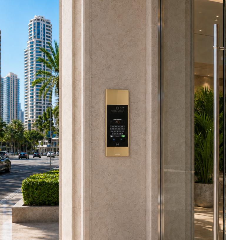 Foto exterior con una Placa Bticino L5000